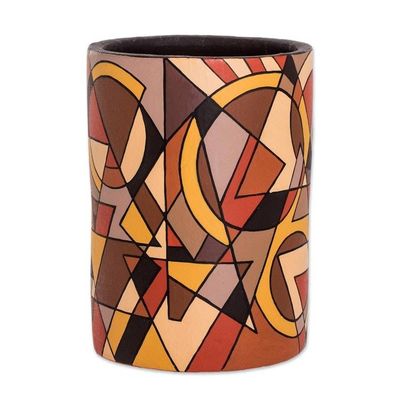Alternate image for Handmade Cubist-Inspired Decorative Vase Inspired Geometry