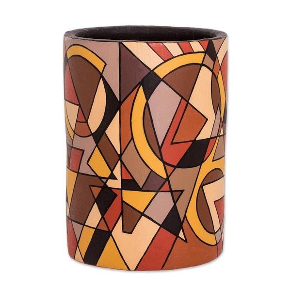 Alternate image for Handmade Cubist-Inspired Decorative Vase Inspired Geometry