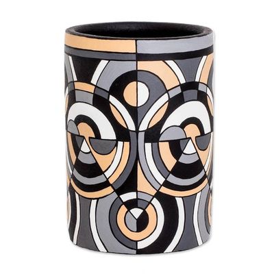 Alternate image for Hand Painted Decorative Vase Intriguing Illusion