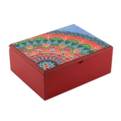 Alternate image for Handcrafted Wood Tea Box in Red from Costa Rica Home Delicacies