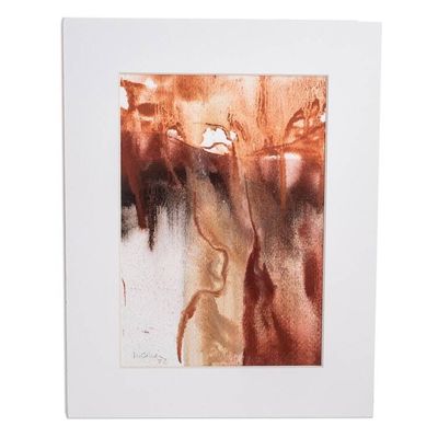 Alternate image for Abstract Painting Made with Mineral Pigments  Watercolor Lands of My Land V