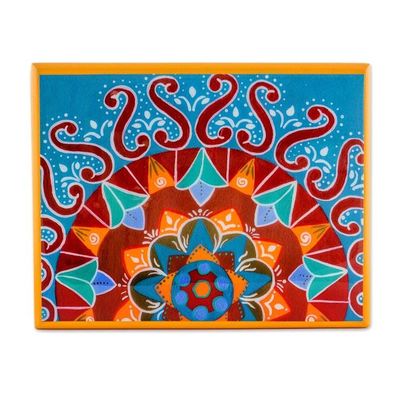 Alternate image for Handcrafted Wood Tea Box in Yellow from Costa Rica Fruits of the Sun