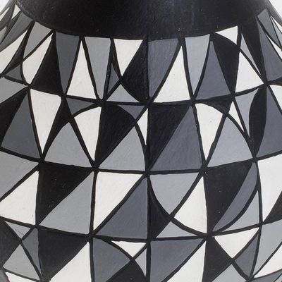 Alternate image for Geometric Ceramic Decorative Vase from Nicaragua Elegant Geometry