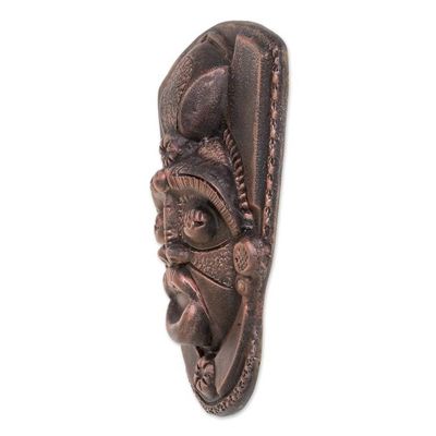 Alternate image for Handcrafted Bronze Color Resin Decorative Wall Mask Tanos in Bronze