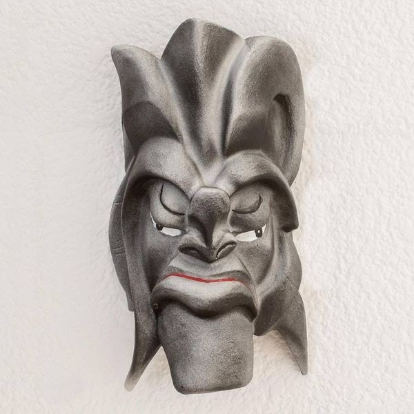Alternate image for Silver-Tone Resin and Fiberglass Decorative Wall Mask Boruca Warrior