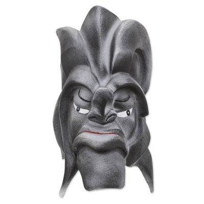 Alternate image for Silver-Tone Resin and Fiberglass Decorative Wall Mask Boruca Warrior