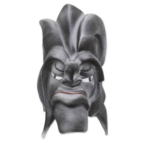 Alternate image for Silver-Tone Resin and Fiberglass Decorative Wall Mask Boruca Warrior