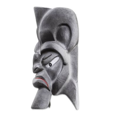 Alternate image for Silver-Tone Resin and Fiberglass Decorative Wall Mask Boruca Warrior