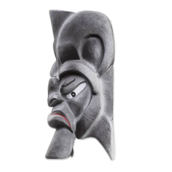 Alternate image for Silver-Tone Resin and Fiberglass Decorative Wall Mask Boruca Warrior