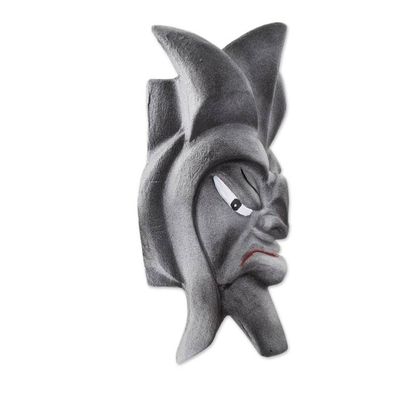 Alternate image for Silver-Tone Resin and Fiberglass Decorative Wall Mask Boruca Warrior
