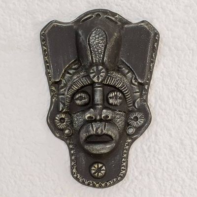 Alternate image for Handcrafted Black Resin and Fiberglass Decorative Wall Mask Honor the Ancients