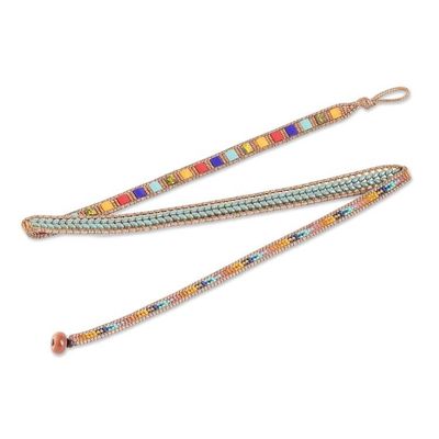 Alternate image for Multicolored Glass Beaded Wrap Bracelet from Guatemala Country Market