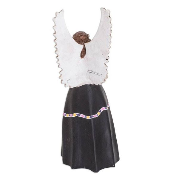 Alternate image for Ceramic Angel Sculpture Painted by Hand in Guatemala Santa Maria Chiquimula
