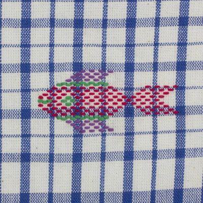 Alternate image for Multicolor Plaid Cotton Dish Towels Set of 3 Fresh Color
