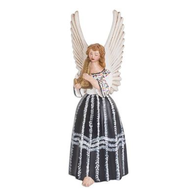Alternate image for Guatemalan Hand-Painted Folk Art Ceramic Angel Sculpture Coban