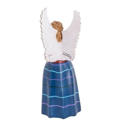 Alternate image for Hand-Painted Ceramic Sculpture of Angel from Guatemala Petite San Sebastian