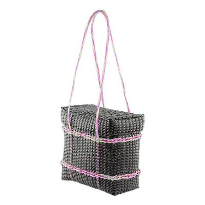 Alternate image for Handwoven Shoulder Bag in Black from Guatemala Picnic Adventure