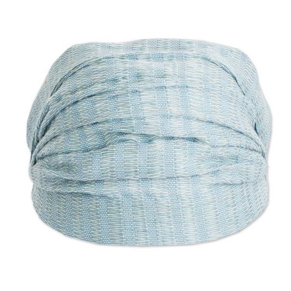 Alternate image for Light Blue and Green Cotton Headband Hand-Woven in Guatemala Amongst Clouds
