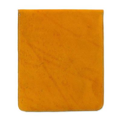 Alternate image for Handcrafted Leather Portfolio in Sunrise from Nicaragua Lines of Time