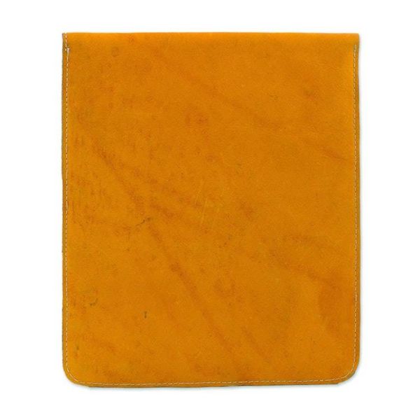 Alternate image for Handcrafted Leather Portfolio in Sunrise from Nicaragua Lines of Time