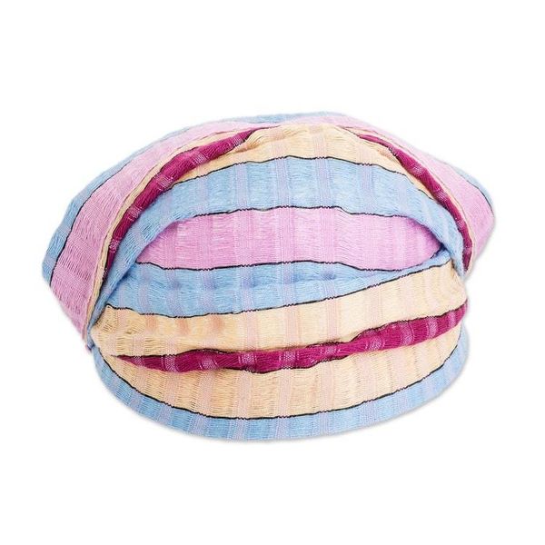 Alternate image for Cotton Headband Hand-Woven in Guatemala with Pastel Stripes Pastels