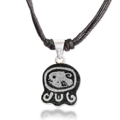 Alternate image for Jade Necklace with Mayan Loyalty Nahual Pendant Mayan Loyalty