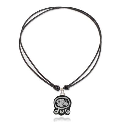 Alternate image for Jade Necklace with Mayan Loyalty Nahual Pendant Mayan Loyalty