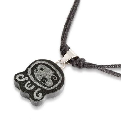 Alternate image for Jade Necklace with Mayan Loyalty Nahual Pendant Mayan Loyalty