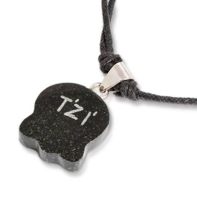 Alternate image for Jade Necklace with Mayan Loyalty Nahual Pendant Mayan Loyalty
