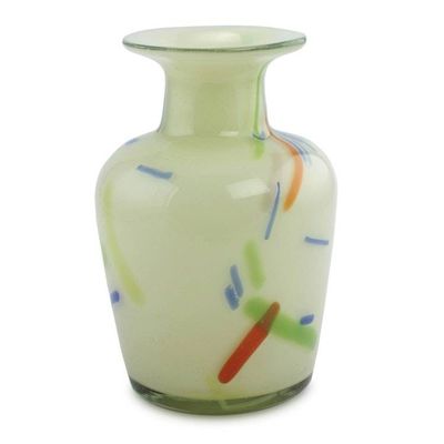 Alternate image for Unique Central American Handblown Recycled Glass Vase Carnival