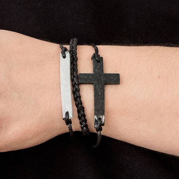 Alternate image for Jade Cross Bracelet in Dark Green from Guatemala Heavenly Cross in Dark Green