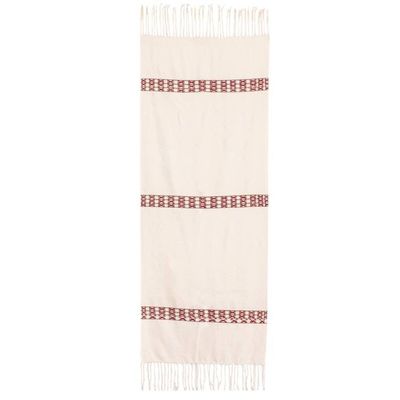 Alternate image for 100 Cotton Loom Woven Table Runner with Geometric Design Atitlan Tradition