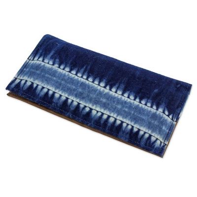 Alternate image for Womens Wallet in Cotton Dyed with Natural Indigo Dyes Indigo Chiaroscuro