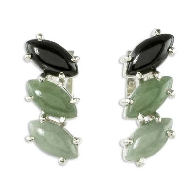 Alternate image for Natural Jade Drop Earrings from Guatemala Natural Trio