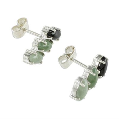 Alternate image for Natural Jade Drop Earrings from Guatemala Natural Trio