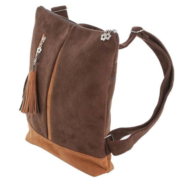 Alternate image for Handmade Suede Backpack in Espresso from Costa Rica Exploration in Espresso