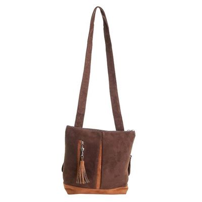 Alternate image for Handmade Suede Backpack in Espresso from Costa Rica Exploration in Espresso