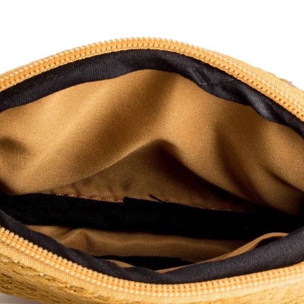 Alternate image for Leather-Accented 100 Cotton Coin Purse in a Yellow Hue Sunny Tales