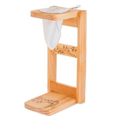 Alternate image for Macaw-Themed Laurel Wood Single-Serve Drip Coffee Stand Tropical Delights