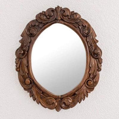 Alternate image for Guanacaste Wood Hand-carved Wall Mirror From Costa Rica Primavera