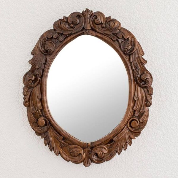 Alternate image for Guanacaste Wood Hand-carved Wall Mirror From Costa Rica Primavera