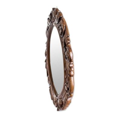 Alternate image for Guanacaste Wood Hand-carved Wall Mirror From Costa Rica Primavera