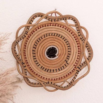 Alternate image for Handcrafted Pine Needle Wall Art in Natural Brown Tone Refined Nature
