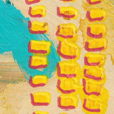Alternate image for Stretched Acrylic and Oil Abstract Painting in Warm Hues Seeds II