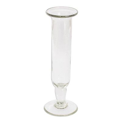 Alternate image for Clear Champagne Flutes from Guatemala Set of 4 Tiny Bubbles