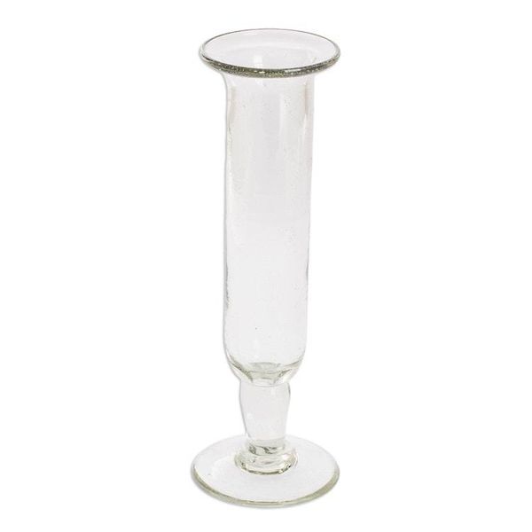 Alternate image for Clear Champagne Flutes from Guatemala Set of 4 Tiny Bubbles
