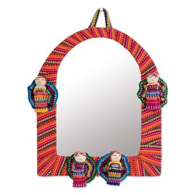 Alternate image for Arch-Shaped Cotton Wall Mirror with Worry Dolls Quitapenas Arch