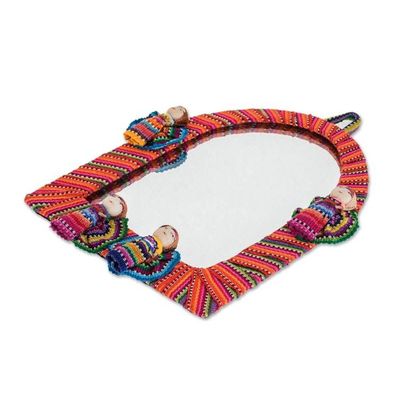 Alternate image for Arch-Shaped Cotton Wall Mirror with Worry Dolls Quitapenas Arch