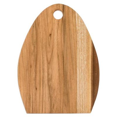 Alternate image for Semi-Oval Laurel Wood Cutting Board with Toucan Engraving Toucans Treats