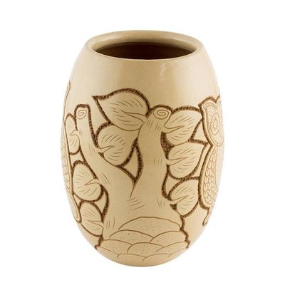 Alternate image for Handcrafted Ceramic Decorative Vase from Nicaragua Wisdom and Intuition in Beige